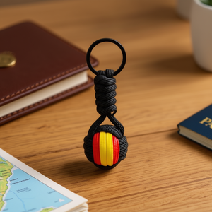 Portachiavi Ilan con Sfera da 30mm, Anello Nero con Design della Bandiera Spagnola - Product Image 2