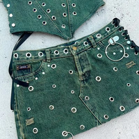 DiZNEW Ensemble de jeans pour femmes Designer personnalisé 2025 Lancement de nouveau produit Nouvelle robe sexy à la mode