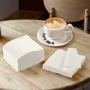 กระดาษเช็ดเครื่องดื่มแบบ 1 ชั้น ขนาด 9 x 9 นิ้ว พับ 1/4 ส่วน สีขาว [4,000 ชิ้น] - Product Image 2