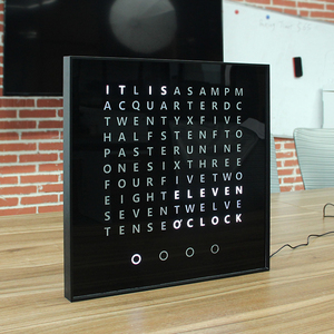 Cheetie cp37l mới sắc nét hơn hình ảnh hiển thị thời gian trong từ đồng hồ dẫn ánh sáng lên 5050 từ tiếng Anh Đồng hồ treo tường - Product Image 5