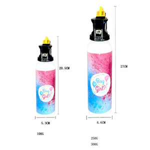 Poudre de fumée biodégradable en amidon de maïs pour révélation du sexe, 300g, design bouteille <span class=keywords><strong>extincteur</strong></span>, bleu rose - Product Image 5