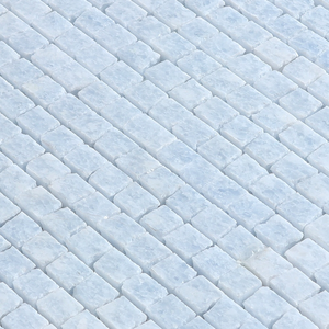 Phổ Biến Argentina <span class=keywords><strong>Blue</strong></span> Celeste Marble Mosaic Thassos <span class=keywords><strong>Blue</strong></span> Celeste Marble Hand Clipped Hình Dạng Đá Cẩm Thạch Gạch Mosaic Cho Phòng Khách - Product Image 2