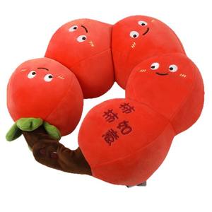 หมอนรูปตัวยูลายผลไม้ฮาวธอร์นเคลือบน้ำตาล ขนาด 28x28x14 ซม. หมอนรองคอสำหรับเดินทาง พักผ่อนในออฟฟิศ และเป็นของขวัญ - Product Image 1