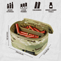 Bolsa de Camuflaje MC para Campo de Tiro, Portacartuchos MOLLE, Organizador de Cartuchos con Múltiples Ranuras para Tiro