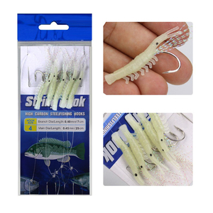 5PCS/세트 <span class=keywords><strong>1</strong></span> #-6 # 새로운 미끼 지그 착용 부드러운 낚시 미끼 미끼 리그 사비키 발광 새우 스트링 후크 - Product Image 3
