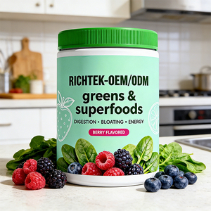Richtek OEM ODM Nahrungsergänzungsmittel mit natürlichem Beerengeschmack, Stevia-Blattextrakt, Grünes Superfoods-Pulver - Product Image 5