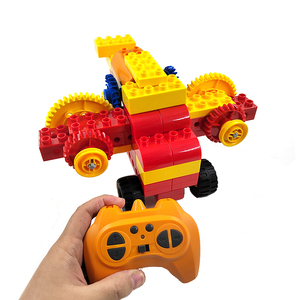 <span class=keywords><strong>Bloques</strong></span> de Construcción de Engranajes de Partículas Grandes, Vehículo de Transporte Programable por Control Remoto, Coche de Ingeniería Educativo, Compatible con 45002 9656 <span class=keywords><strong>Duplo</strong></span> Brick - Product Image 3