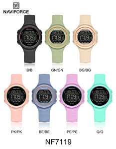 Naviforce nf7119 dễ thương được thực hiện trong PRC Cô Gái Đồng Hồ Kỹ Thuật Số mát nhựa ban nhạc sáng ngày hiển thị đơn giản giản giản thường xem nhà máy - Product Image 6