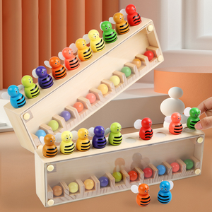 New Arrival Wooden Early Education Chess Game Logical Thinking & Memory Training Tool Bee Coloring <b>Toys</b> for Kids Boys & Girls - Product Image 1