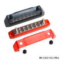 Bloc de distribution d'alimentation électrique, barre omnibus électrique, boîte de barre omnibus électrique, 200 600 a DC 48V, cuivre, laiton, base en PC, acier inoxydable, batterie Lifepo4