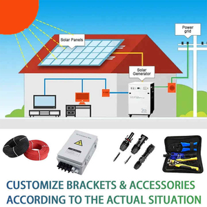 Sistema de Energía Solar OEM de 5kw, 6kw, 8kw, 10kw, 12kw, 20kw, Sistemas de Energía Solar Domésticos de 5kw, 550W, 10KW - Product Image 3