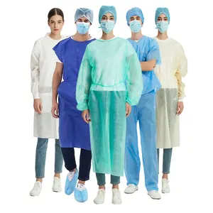 High Quality Isolation Gown Disposable Protective Clothing Export Factory One off Suits for Hospital