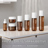 Flacon cosmétique Taolin Pack transparent givré brun/blanc 150 ml, spray fixateur de maquillage, en PETG, utilisé pour l'application du maquillage