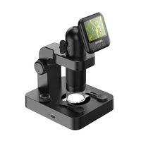 Lucrehulk 20-100X Beginner Biological Microscope Kit 2MP 2-inch IPS HD Screen 320x240 Resolution Manual Focus 32GTF 1 Year