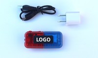 Luz de Seguridad Recargable LED Intermitente para Ciclismo Nocturno, Guía de Tráfico y Rescate al Aire Libre, Clip de Advertencia Estroboscópico para Hombro