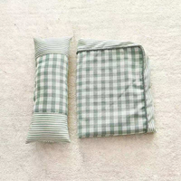 Tapis rectangulaire à carreaux pour animaux de compagnie, toutes saisons, entièrement amovible et lavable, rembourrage en coton, matelas pour chien et chat, coussin de couchage