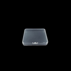 Transparent PP Plastic Storage <b>Box</b> 9x9x1.5cm Square <b>with</b> <b>Lid</b> for Jewelry Cases Displays and <b>Small</b> Parts Organizing - Product Image 3