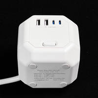 Adaptateur de chargeur de voyage populaire 4 voies 4000W/16A Extensions Socket avec cordon et interrupteur pour prise murale 35W USB Socket Cube