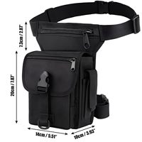 Tas Paha Motor Anti Air dengan Tali Pengikat yang Dapat Disesuaikan, Aksesoris Memancing, Tas Kaki untuk Perjalanan dan Hiking