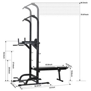 Équipement <span class=keywords><strong>de</strong></span> gymnastique en gros d'usine Dip Station Dip bar barres parallèles Power Tower avec <span class=keywords><strong>banc</strong></span> <span class=keywords><strong>de</strong></span> musculation - Product Image 2