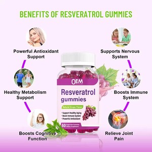 Permen Resveratrol Kemurnian Tinggi OEM 98% Trans dengan Quercetin, Coq 10, Vitamin C, Suplemen Resveratrol untuk Antioksidan dan Kesehatan Sendi - Product Image 4