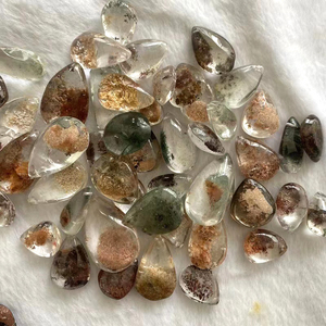 Cristalli naturali pietra curativa giardino <span class=keywords><strong>quarzo</strong></span> ciondolo a forma di goccia <span class=keywords><strong>quarzo</strong></span> fantasma Lodolite <span class=keywords><strong>grezzo</strong></span> - Product Image 2