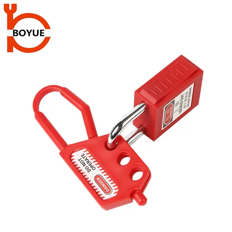 Cadeado industrial de alta qualidade vermelho da China, trava de nylon de alta segurança com 3 furos para fechaduras de categoria
