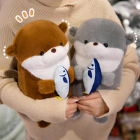 Peluche pour enfants MEIWEN de 30 cm, imitation loutre câline, super douce en coton PP, personnalisable, cadeau pour enfants