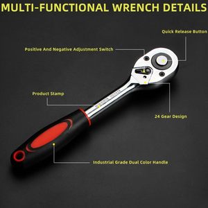 46-Piece Auto Repair Tool <b>Set</b> Quick Small Fly Ratchet <b>Screwdriver</b> Combination With Hard Case Plastic Hand Tool Kit 46pcs Mechani - Product Image 5