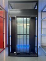 Puerta de Ascensor de Pasajeros Automática de Alta Gama con Apertura Central y Construcción Metálica para Uso en Villas y Apartamentos