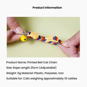 طوق قطط عصري مخصص مضاد للاختناق مع مشبك أمان قابل للتعديل وجرس، وشاح للحيوانات الأليفة من البوليستر بالجملة - Product Image 4