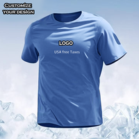 Meilleure vente T-shirt unisexe personnalisé à séchage rapide avec sérigraphie 100% polyester tricoté USA sans taxes Vêtements de sport pour hommes