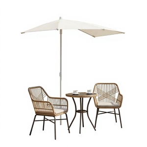 Nouvel Arrivage <span class=keywords><strong>Parasol</strong></span> de Jardin Pliable d'Extérieur 1,8 m avec Mât Central en Fer et Auvent Semi-Polyester pour Plage et Mur - Product Image 2