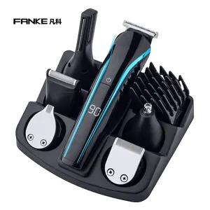 FK-8588T tondeuse à cheveux électrique multifonction 6 en 1 personnalisée en gros ensemble de tondeuse à cheveux sans fil rechargeable