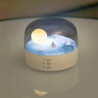 Lampe de table décorative en plastique, Lampe lune électrique pour chambre à coucher, mignonne, rechargeable, petite, style nordique, lampe USB pour table de chevet