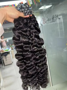 Extensiones de Cabello Humano con Cinta Adhesiva Invisible, Cabello Virgen Birmano Italiano <span class=keywords><strong>Rizado</strong></span> con Cutícula Alineada, Liso Kinky - Product Image 2