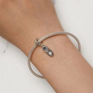 Ayakkabı kişiselleştirilmiş kazımayı kolye tasarımcı charm anahtarlık haçlı bilezik diy mücevherat vintage toptan gümüş 925 charms - Product Image 2