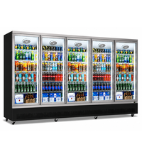 Jinfugui Porte en verre commerciale Double température Affichage des boissons Refroidisseur 450L vertical Boisson Réfrigérateur