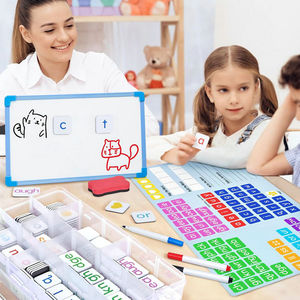 Bloques Magnéticos de Letras Fonéticas ABC para Refrigerador, Juego de Lectura con Carpeta para Construir Palabras, Letras del Alfabeto con Sonido Magnético - Product Image 6