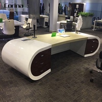 Bureau d'ordinateur en surface solide acrylique au design moderne, bureau de direction, bureaux Google