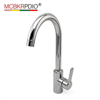 Frap mcbkrpedio robinet d'évier de cuisine à poignée unique en acier inoxydable, eau froide et chaude