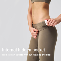 Pantalon de yoga taille haute pour femme, effet ventre plat et rehausseur de fessier, sensation seconde peau, respirant, longueur cheville, extensible brossé, pour le fitness