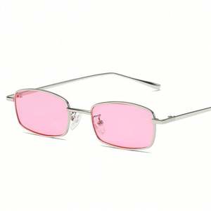 Gafas de Sol Rectangulares Metálicas Vintage UV400 de Moda 2019, Gafas de Sol Cuadradas Pequeñas para Mujer - Product Image 3