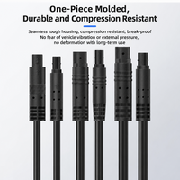 Cable Adaptador Macho-Hembra de Cobre y Nylon de 4 Pines TT M12, Personalizable OEM/ODM, Conectores Impermeables para Vehículos Eléctricos con LED