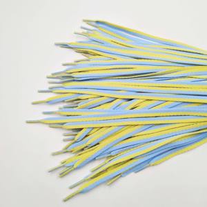 البوليستر الأربطة بدون موك الملونة شقة نسج 8 مللي متر أربطة أحذية على أربطة الحذاء - Product Image 4