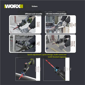 Sierra Recíproca Eléctrica Inalámbrica WU500.9, Sierra Eléctrica de Litio con Cargador y Batería Originales - Product Image 3