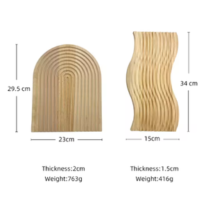 Plateaux <span class=keywords><strong>de</strong></span> <span class=keywords><strong>service</strong></span> en bois à motifs abstraits modernes vagues et arches, planches décoratives pour <span class=keywords><strong>table</strong></span> basse - Product Image 2