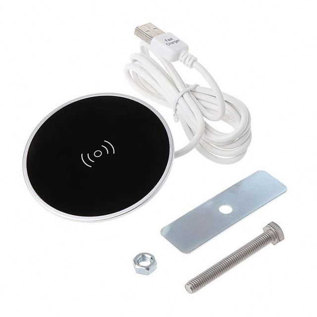 Factory Price 60mm Built in Desktop Wireless Charger Pad Table Furniture Desk Embedded Fast Wireless Charging for Mobile