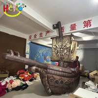 Thème nautique accessoires de scène décoration gonflable dessin animé Pirate bateau modèle gonflable Viking bateau