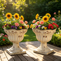 Grandes jardinières modernes de luxe en plastique, style colonnes romaines, vases géants sur pied, pots de fleurs blancs pour mariage, maison et jardin